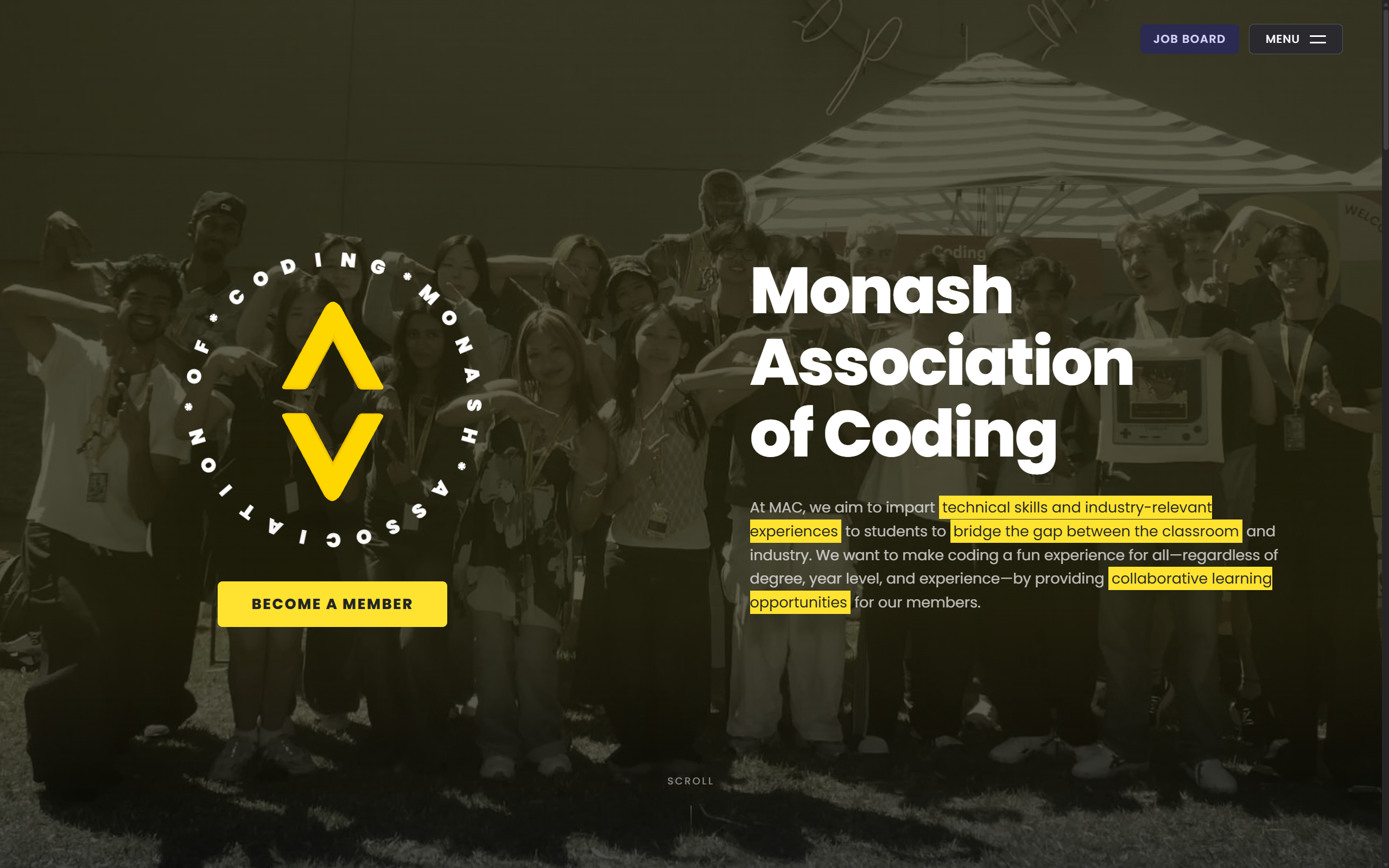 Monash Association of Coding Website